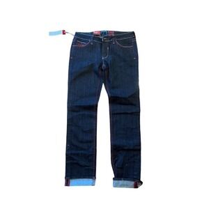 Pepe Straight Leg Jeans Women 30 Black Denim Mid-Rise 5-Pockets Dark Wash Cotton